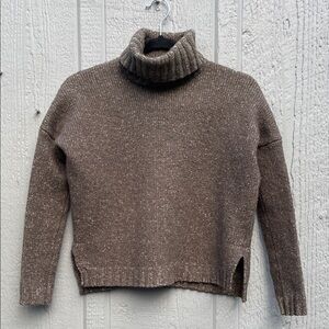 Vince Brown Turtleneck  Wool | Cashmere Blend Sweater Size: S